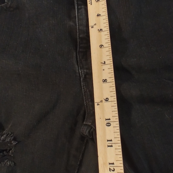 Torrid Sky High Skinny Premium Destroyed Black Jeans 14R - Picture 9 of 14